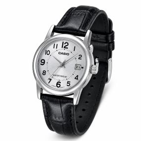 Жіночий годинник Casio LTP-V002L-7B з шкіряним ремінцем та індикацією дати
