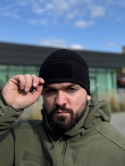 Шапка Helikon Range Beanie Grid Fleece - Black. | Зображення 4