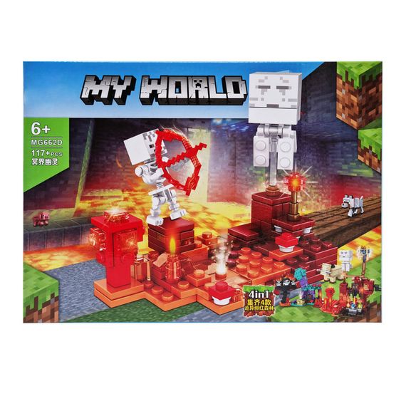 Конструктор для дітей Minecraft 117 деталей Ігровий набір конструктор Майнкрафт для дітей від 6 років