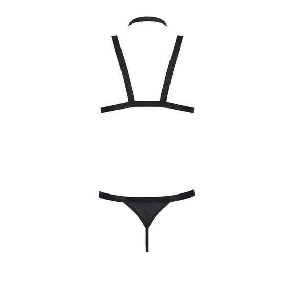 Комплект чоловічої білизни зі стреп Passion 039 SET ANDREW XXL/XXXL Black, стринги, шлейки | Зображення 5