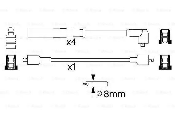 Комплект дротів запалювання FORD ESCORT, BOSCH (0986356774) | Зображення 4