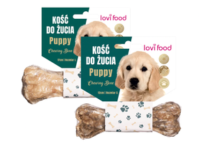 Ласощі у вигляді жувальної кістки для цуценя Lovi Food Puppy Chewing Boneз рубцем S-12 см