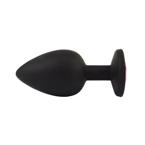 Анальна пробка чорна CHISA Senuelo з каменем рожевого кольору, розмір L sexstyle | Зображення 3
