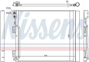 Радіатор, конденсор кондиціонера NISSAN NV200, NISSENS (940386)