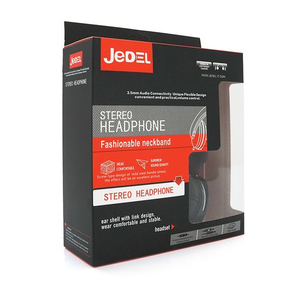 Наушники ведущие Jedel JD-868, с микрофоном, Black | Зображення 1