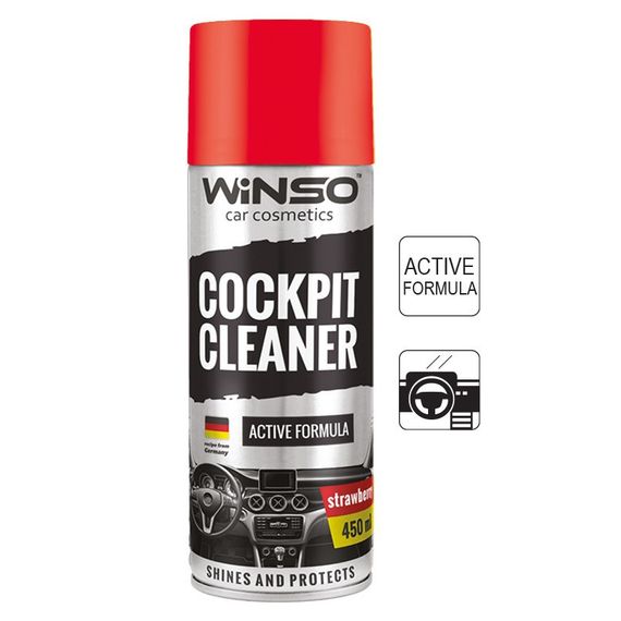Поліроль для приладової панелі WINSO Cockpit Cleaner Strawberry 450 мл (840560)