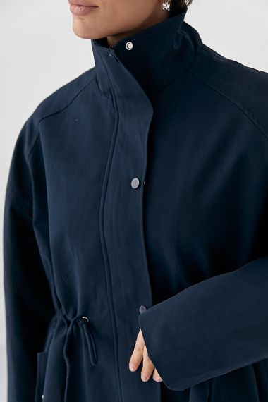 Жіноча вітровка-парка  на блискавці - темно-синій цвет, M (є розміри) | Зображення 3