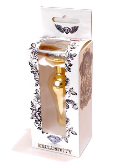Анальна пробка - Jewellery Gold BUTT PLUG- Clear sexstyle | Зображення 4