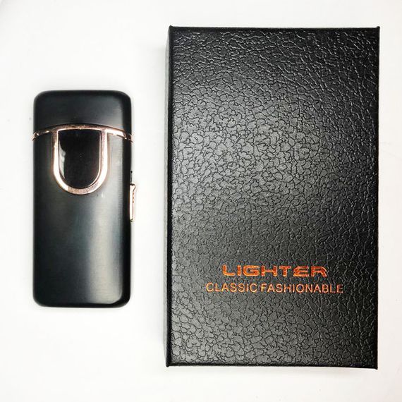 USB+ Газова запальничка з індикатором заряду, дві блискавки. HI-851 Колір чорний | Зображення 2