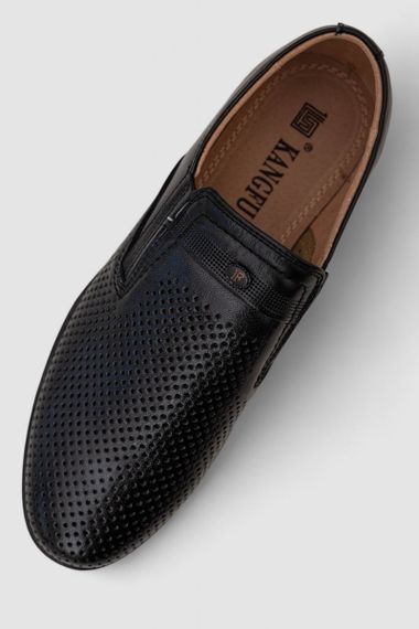 Туфлі чоловічі з перфорацією, колір чорний, 243RB1971 | Зображення 1