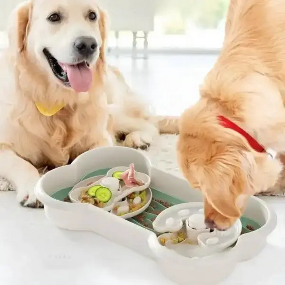 Миска-лабіринт для годування собак у формі кісточки та із силіконовим килимком Henry&Cary | Зображення 5