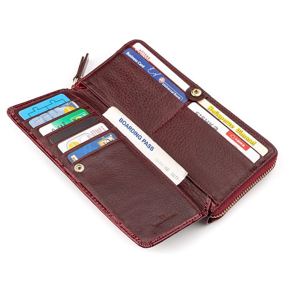Кошелек женский ST Leather 18434 (S7001A) на молнии Бордовый | Зображення 2
