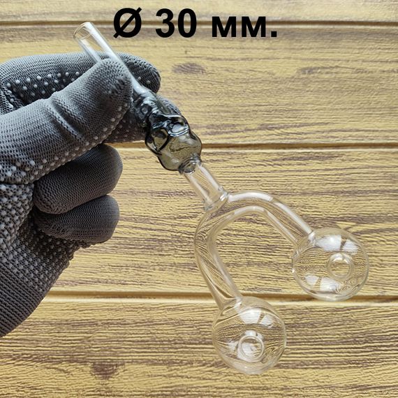 Стеклянная трубка Skull Double Oil Black