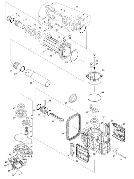 Молоток відбійний мережевий Makita HM1802 (71.4 Дж, 870 хв-1, 2000 Вт, HEX 28.6 мм, 29.4 кг) | Зображення 6