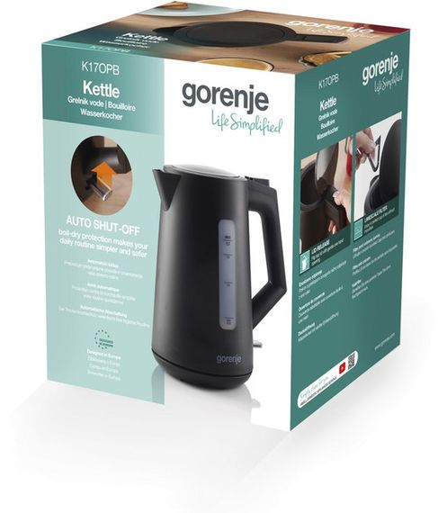 Електрочайник Gorenje K17OPB 1.7 л чорний | Зображення 5