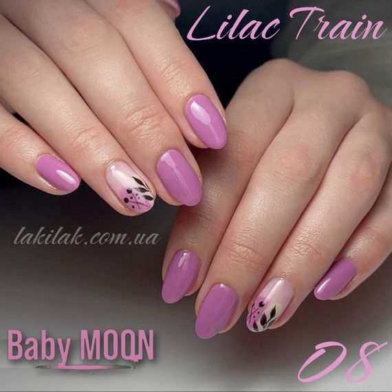 Гель-лак BABY MOON Lilac Train №08 рожево-бузковий, 6 мл
