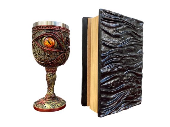 Подарунковий набір Келих 3D Око Orange і Блокнот 3D «Книга, що дивиться у відповідь» | Зображення 1