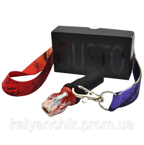 Персональний мундштук для кальяну GUSTO Червоноблакитний No2