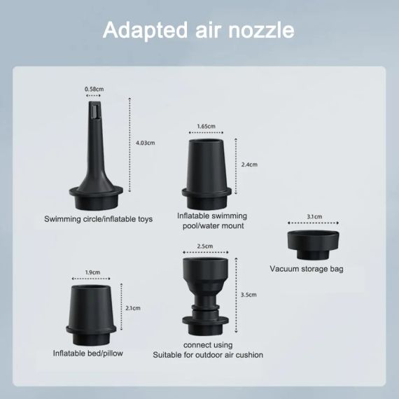Насос мініатюрний швидкий повітряний 3 в 1 USB перезарядний кемпінговий електричний повітряний насос | Зображення 6