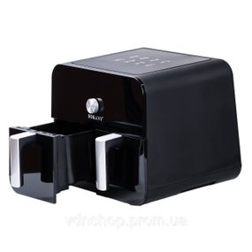 Аэрогриль-фритюрница SOKANY SK-10008 на 10 литров, два отделения 2400 Вт черная