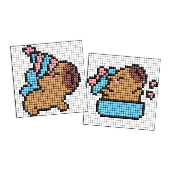 Алмазная мозаика "Капибара празднует" AMS1164 на самоклеящейся основе 9х9 см