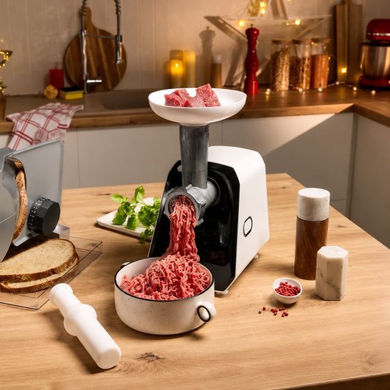 Мясорубка электрическая Silver Crest SFW 300 A1, 800 Вт, с алюминиевым шнеком и реверсом, для дома и кухни | Зображення 8