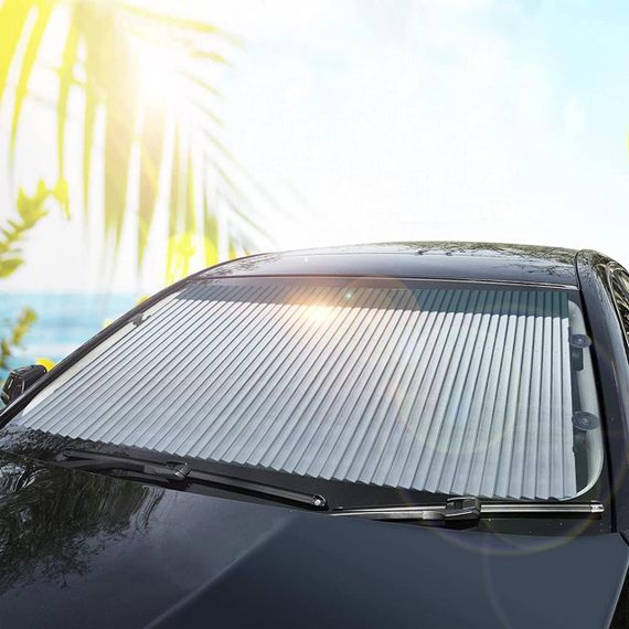 Шторка солнцезащитная на лобовое стекло 150х65см / Автошторка в машину | Зображення 1