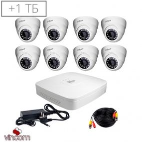 Комплект видеонаблюдения Dahua HDCVI-8D KIT  HDD1000