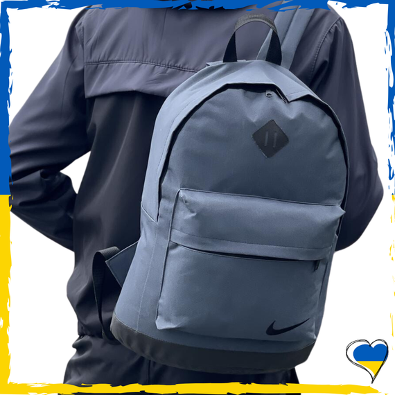Рюкзак Nike. Дно екошкіра. Рюкзак Найк сірий. Унісекс рюкзак, вмісткий | Зображення 1