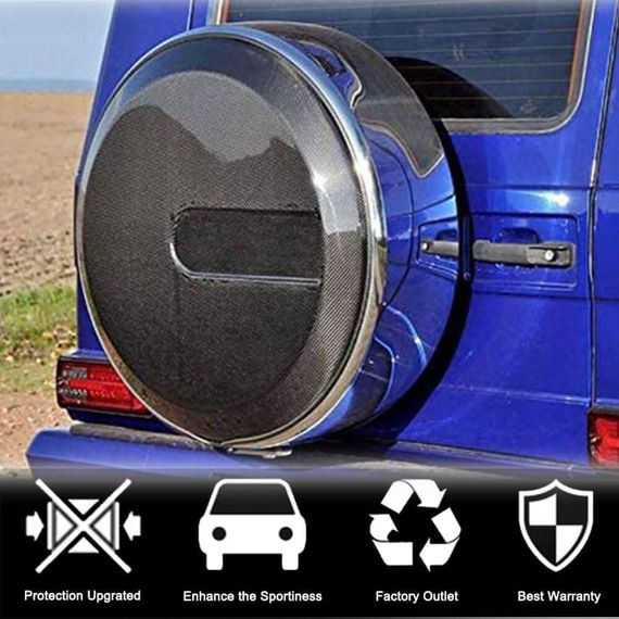 Накладка на запасное колесо (2004-2018, Сухой карбон) для Mercedes G сlass W463 | Зображення 1