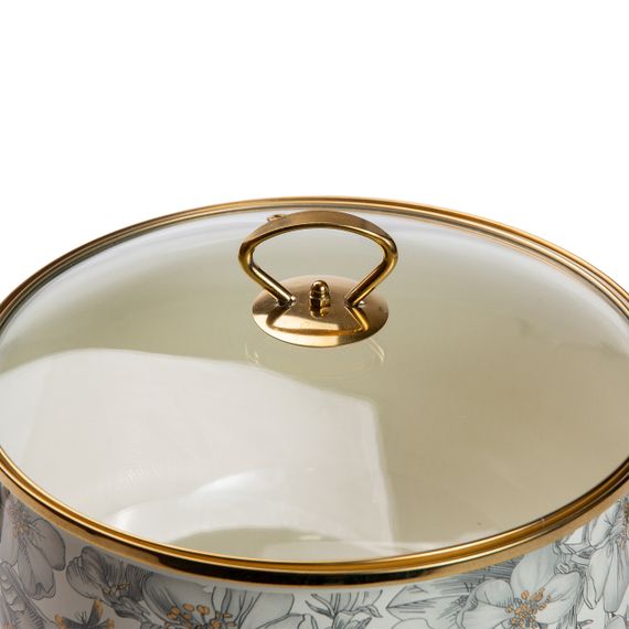 Емальована каструля об'ємом 6,5 л для газових, електричних та індукційних плит HP-2-107 | Зображення 5