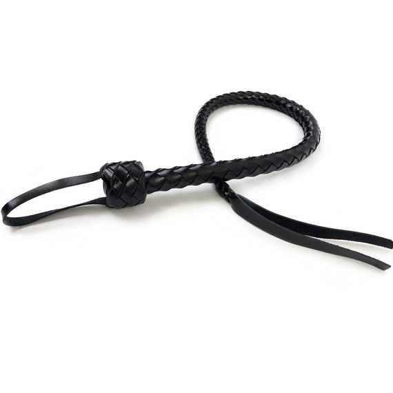 Батіг гнучкий Снейк, натуральна шкіра, колір чорний, довжина - 80 см | Зображення 2