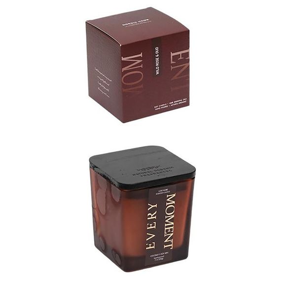 Ароматическая свеча "Love home" AXW2027-3(Wild Rose) в стеклянном стакане с крышечкой