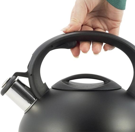 Чайник Ofenbach Happy Kettle 2.5л з нержавіючої сталі зі свистком, чорний матовий | Зображення 4
