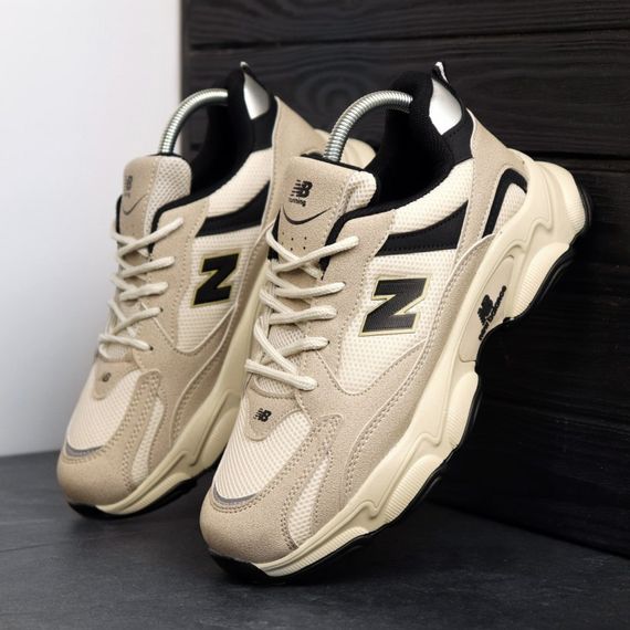 Кросівки New Balance замш/шкіра/3D сітка колір бежевий, чорний | Зображення 5
