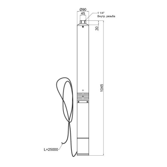 Насос погружной центробежный Thermo Alliance 4SSM6-11 1,1 кВт | Зображення 1