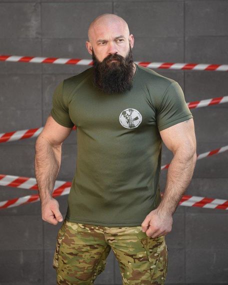 Тактична волога відвідна футболка SABUR скелет олива НП5205 | Зображення 1