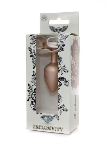 Анальна металева пробка Plug-Jewellery Pearl Gold Heart PLUG- Clear S sexstyle | Зображення 2