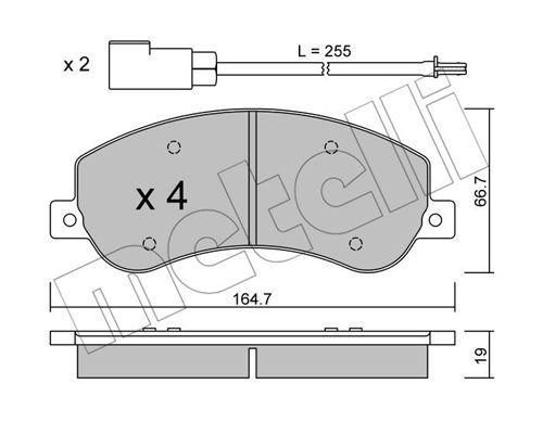 Колодки гальмівні передні Ford Transit 06-14 Transit Connect 06-13 RWD  +датчики  22-0680-0 | Зображення 7