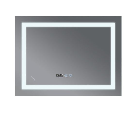 Дзеркало Mixxus WARM MR02-70x50 з LED Touch, Anti-fog, димером, регулюванням яскравості, годинником (MI6668) | Зображення 4