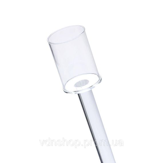 Підсвічник келих скляний на високій ніжці 8×40.5 см декоративний прозорий HP-4-45L | Зображення 1