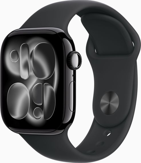 Смарт-годинник Apple Watch Series 11 GPS 42mm Jet Black Alu. Case w. Black S. Band - M/L (MEQU4) | Зображення 1