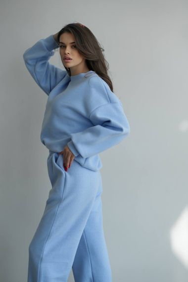 Костюм шерсть рібана 48 блакитний 828 | Зображення 5