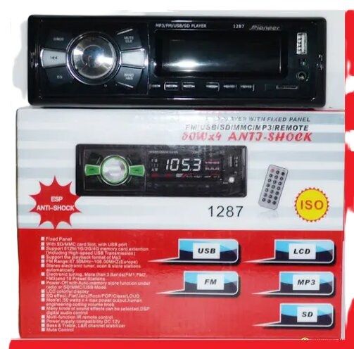 Автомагнитола 1287 USB 2.0 порт microSD слот 1DIN черный (lp-90997_462) | Зображення 3
