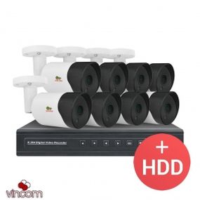 Комплект видеонаблюдения Partizan AHD-24 8xCAM  1xDVR  HDD