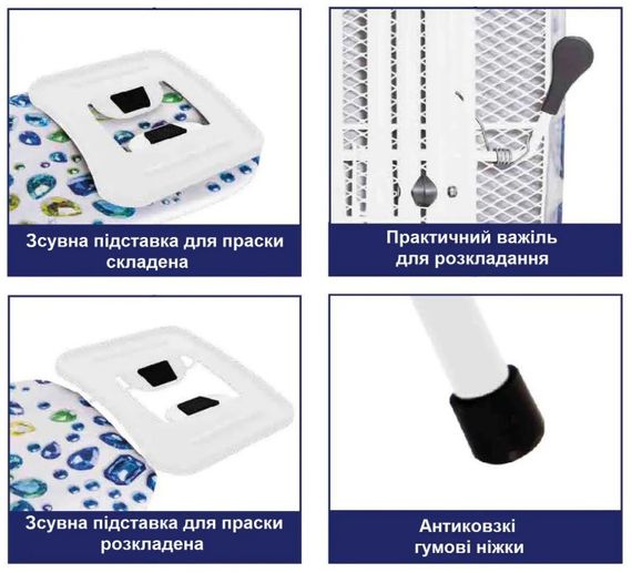 Дошка для прасування Casa Si Lady 122x38 White/Blue Laquer (CS93574R267) | Зображення 7