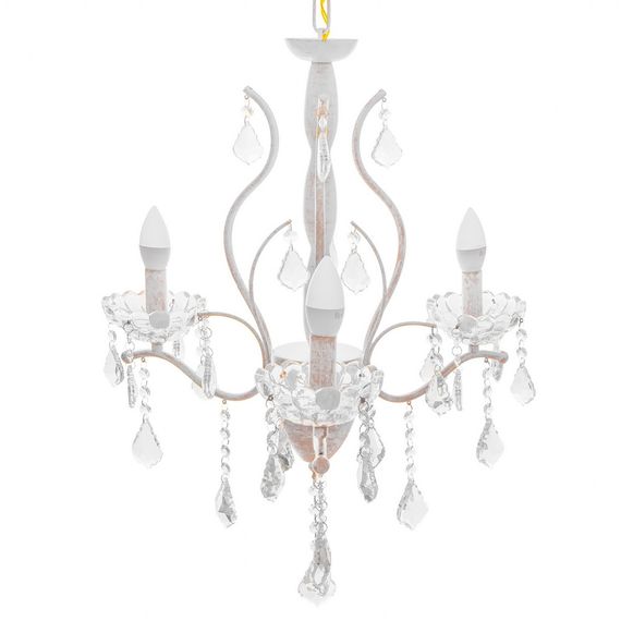 Люстра свеча подвесная хрустальная E14 40W WH (BCL-678S/3) | Зображення 3