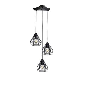Люстра (підвісний світильник) Bevel C1653 Чорний, Atmolight