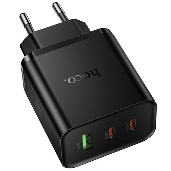 СЗУ Hoco N75 Grande 65W QC+PD (1USB-A/2C) Black | Зображення 2