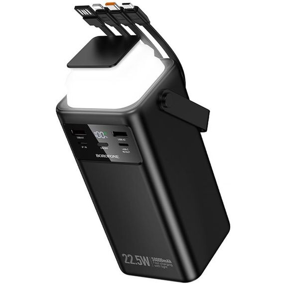 Портативний ЗП Power Bank Borofone BJ65A High 22.5W+PD20W with cable 50000 mAh Black